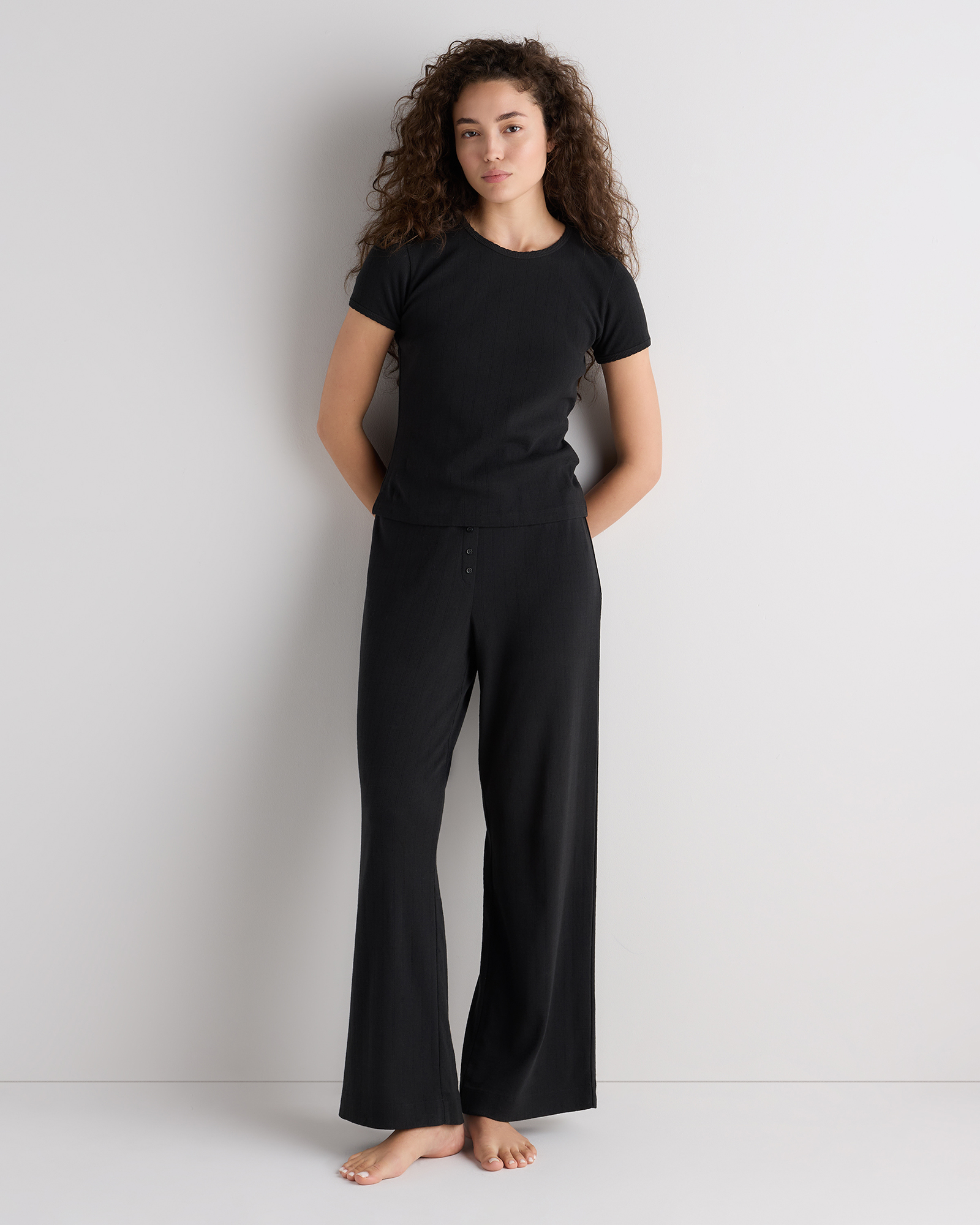 organic cotton pointelle pajama set organic cotton pointelle pajama set