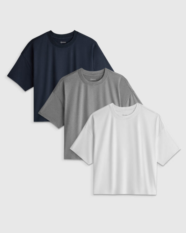 flowknit breeze boxy cropped tee 3 pack bundle