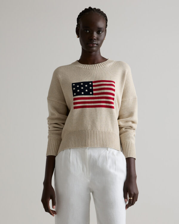 100% organic cotton flag sweater