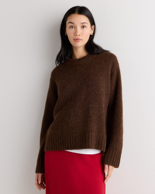 lofty baby alpaca oversized crew