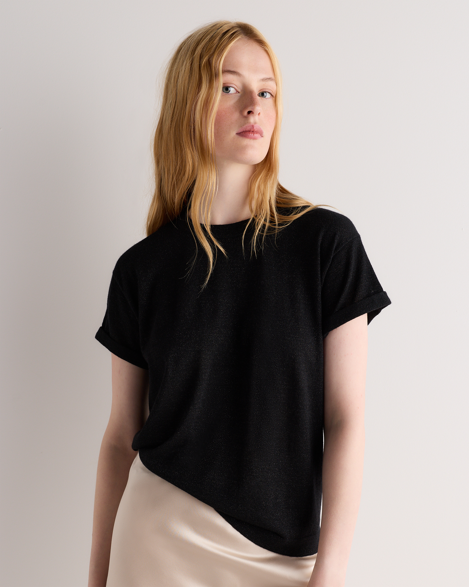 cashmere silk sparkle relaxed sweater tee cashmere silk sparkle relaxed sweater tee