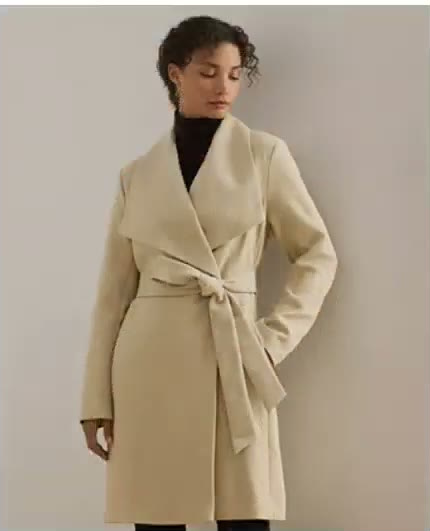 lauren ralph lauren — women's belted wing collar trench coat lauren ralph lauren — women's belted wing collar trench coat