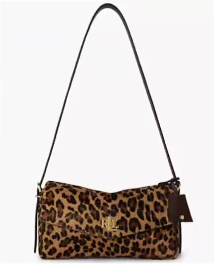 lauren ralph lauren — leopard print small farrah shoulder handbag lauren ralph lauren — leopard print small farrah shoulder handbag