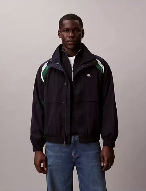 nylon colorblock track jacket