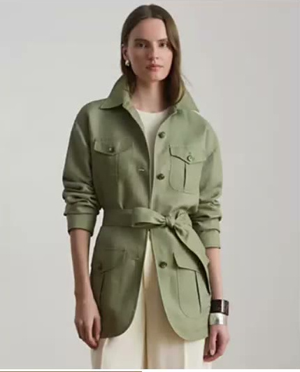 lauren ralph lauren — women's twill field spread collar jacket lauren ralph lauren — women's twill field spread collar jacket