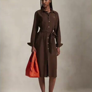 polo ralph lauren — women's long sleeve belted shirtdress