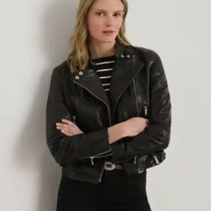 lauren ralph lauren — tumbled leather jacket