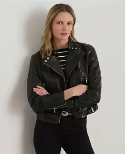 lauren ralph lauren — tumbled leather jacket lauren ralph lauren — tumbled leather jacket