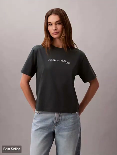 script logo graphic boxy t shirt