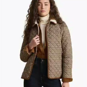 lauren ralph lauren — women's faux sherpa collar quilted coat, created for macy's