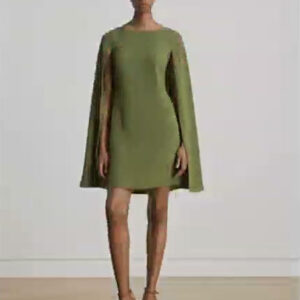 women's cape georgette cocktail dress