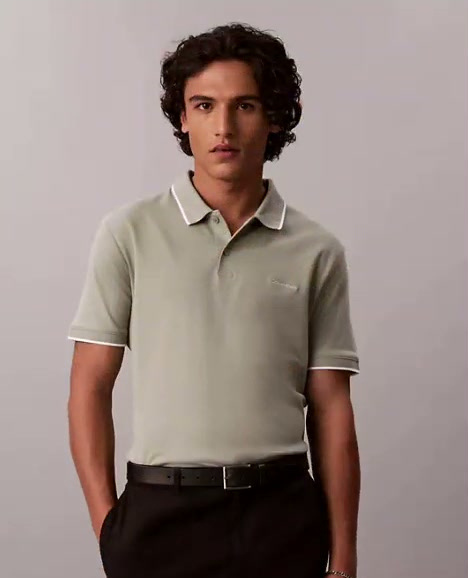 liquid touch tipped polo shirt