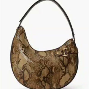 lauren ralph lauren — tasha embossed leather medium shoulder handbag