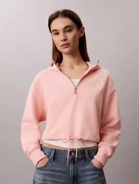 monologo terry cropped hoodie