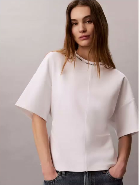 logo jacquard boxy t shirt