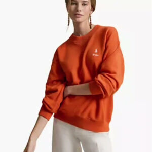 polo ralph lauren — women's island fleece crewneck long sleeve sweatshirt
