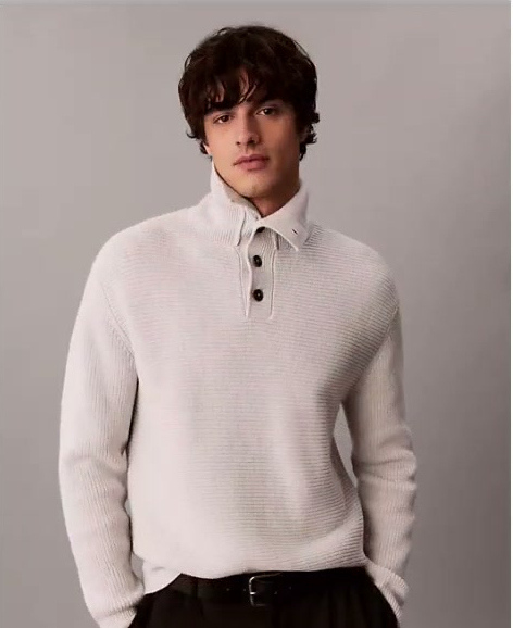 cotton wool stitch pullover sweater