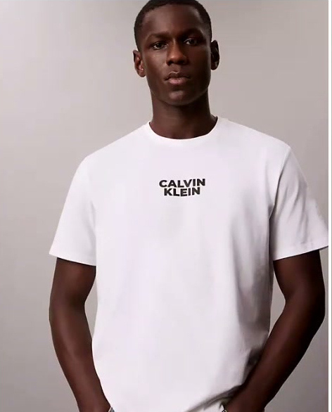 all caps calvin klein logo tee