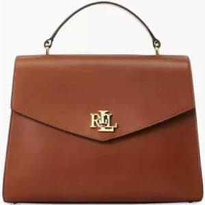lauren ralph lauren — farrah medium leather top handle satchel