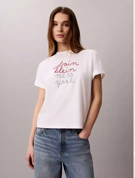 boxy ck ny graphic tee