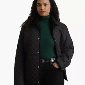 lauren ralph lauren — plus size faux sherpa collar quilted jacket, created for macy's