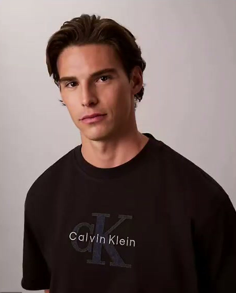 relaxed denim monologo tee