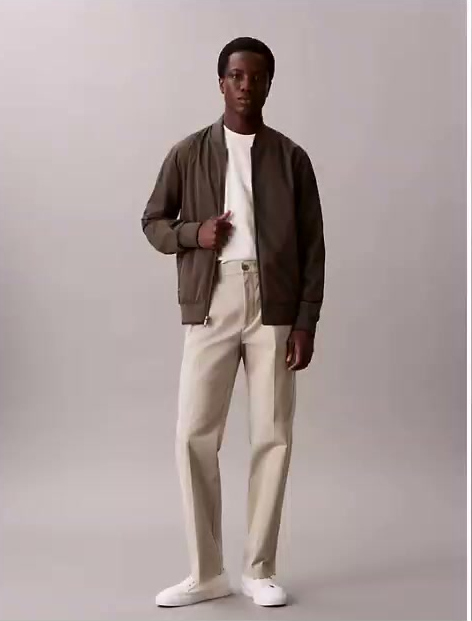 tipped matte bomber jacket