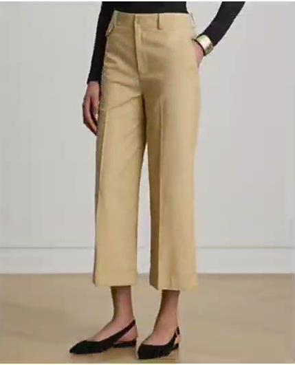 lauren ralph lauren — women's high rise double faced stretch cropped pants lauren ralph lauren — women's high rise double faced stretch cropped pants