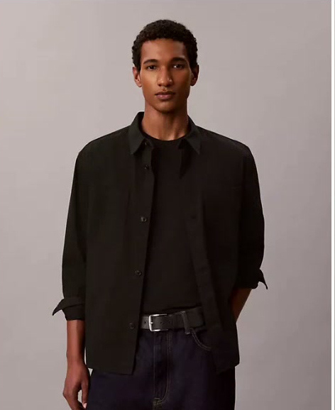 garment washed twill easy overshirt