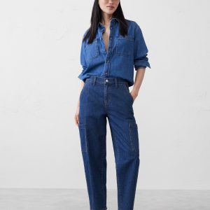 Витрина slim barrel high rise utility jean