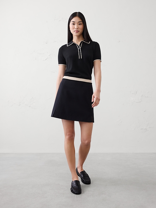 textured sweater polo textured sweater polo