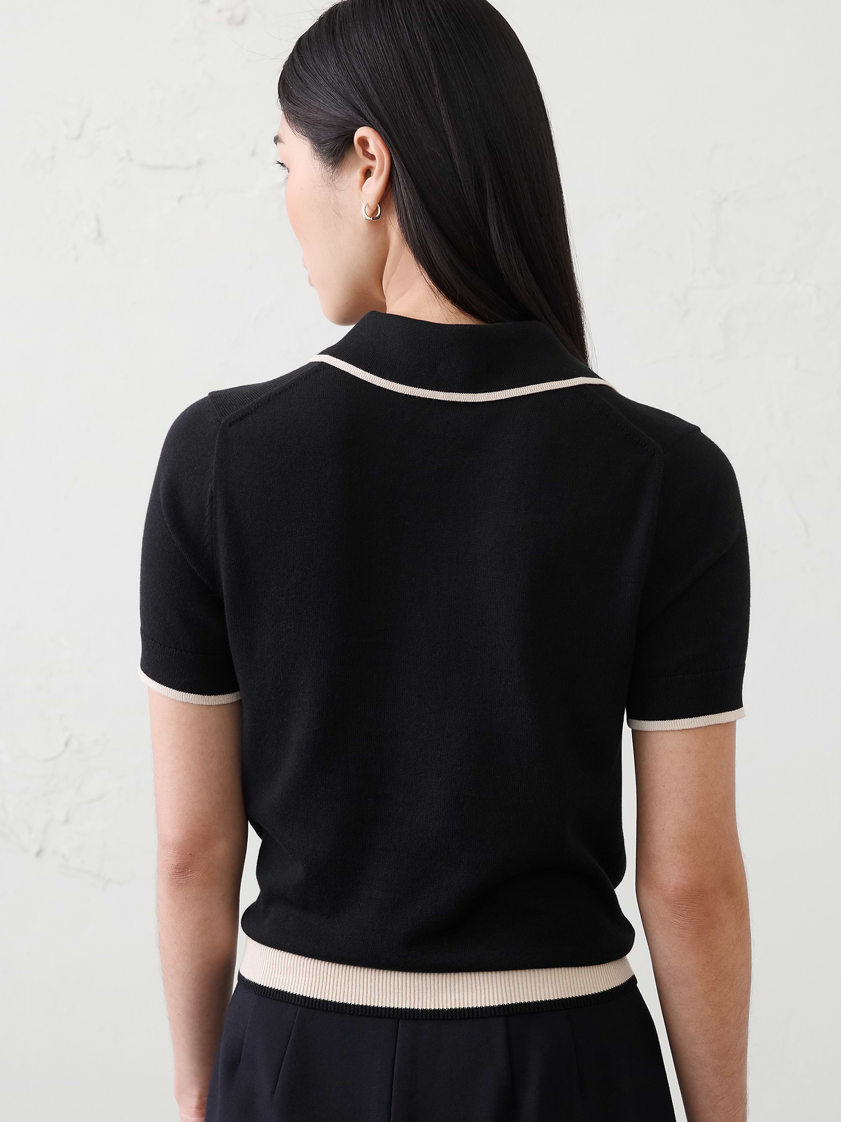 tipped sweater polo tipped sweater polo