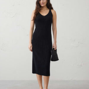v neck tank midi dress