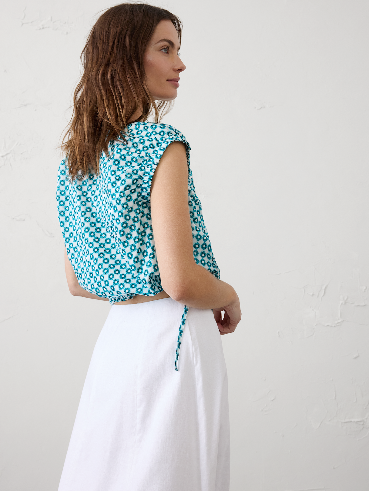 voile side tie top voile side tie top