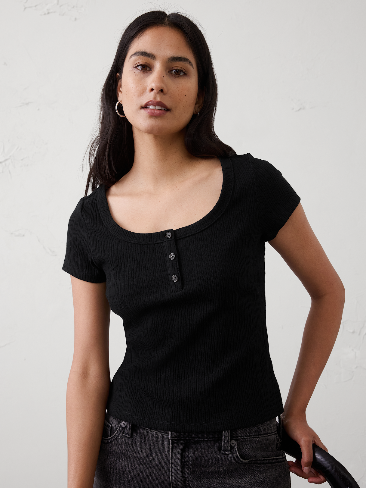 variegated ribbed henley shirt variegated ribbed henley shirt