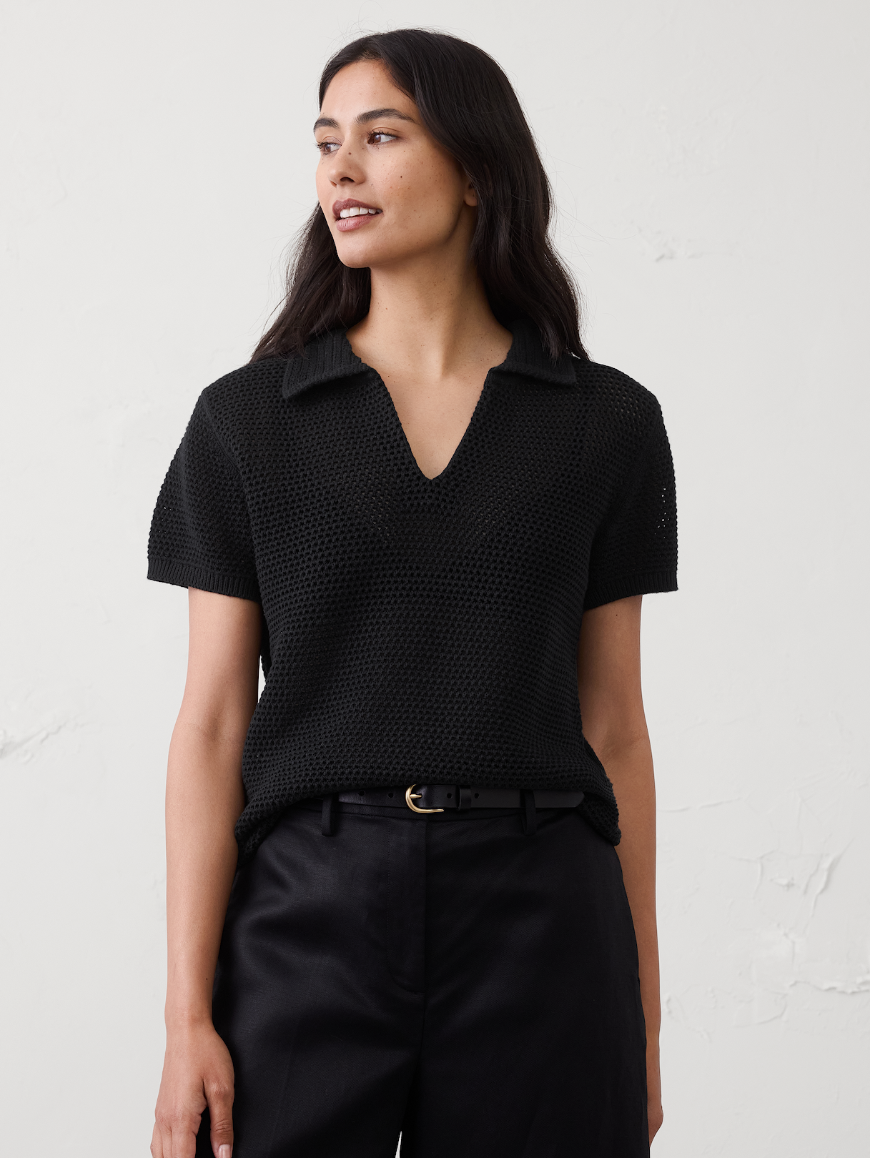 textured sweater polo textured sweater polo