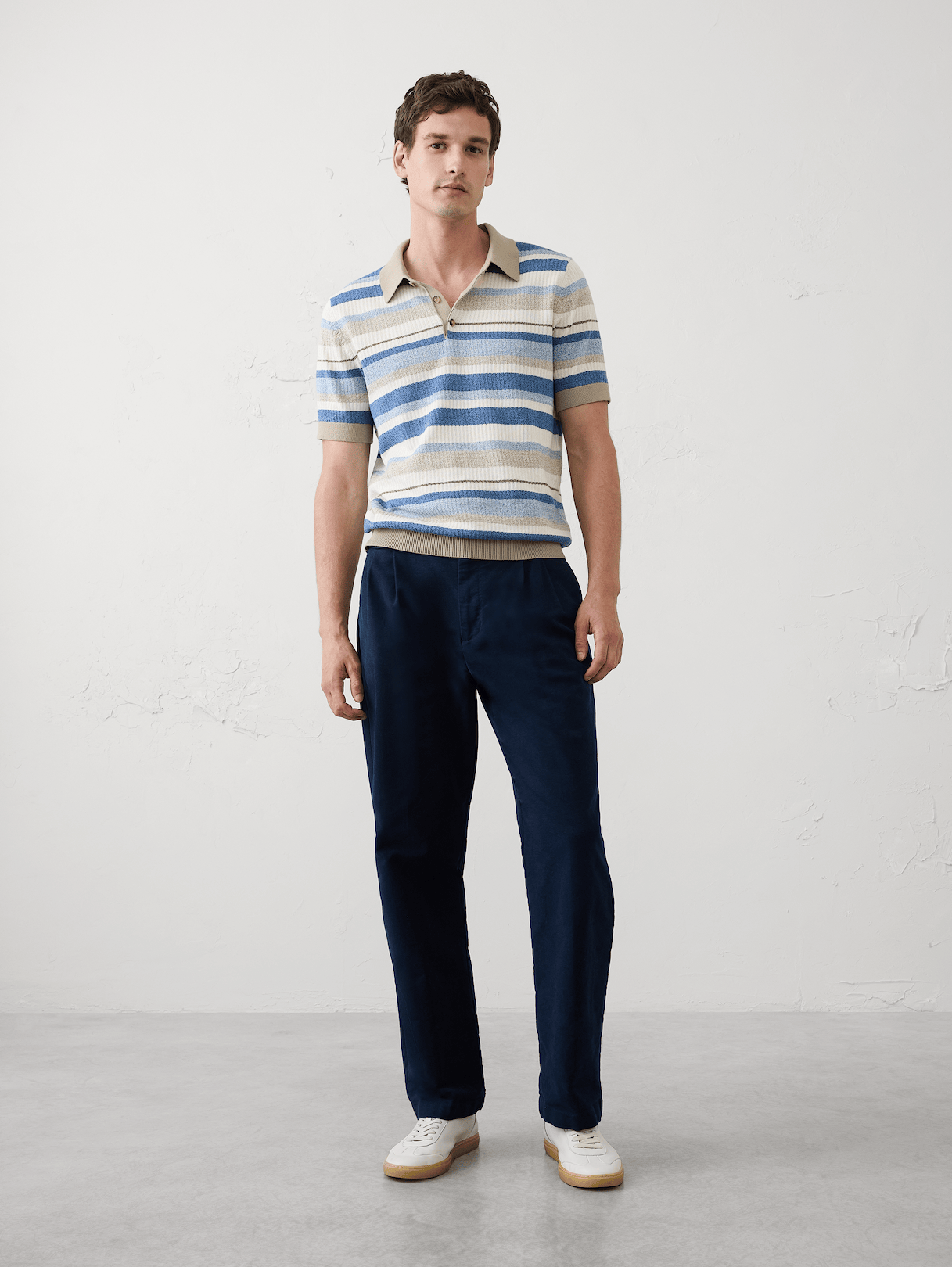 textured striped sweater polo textured striped sweater polo