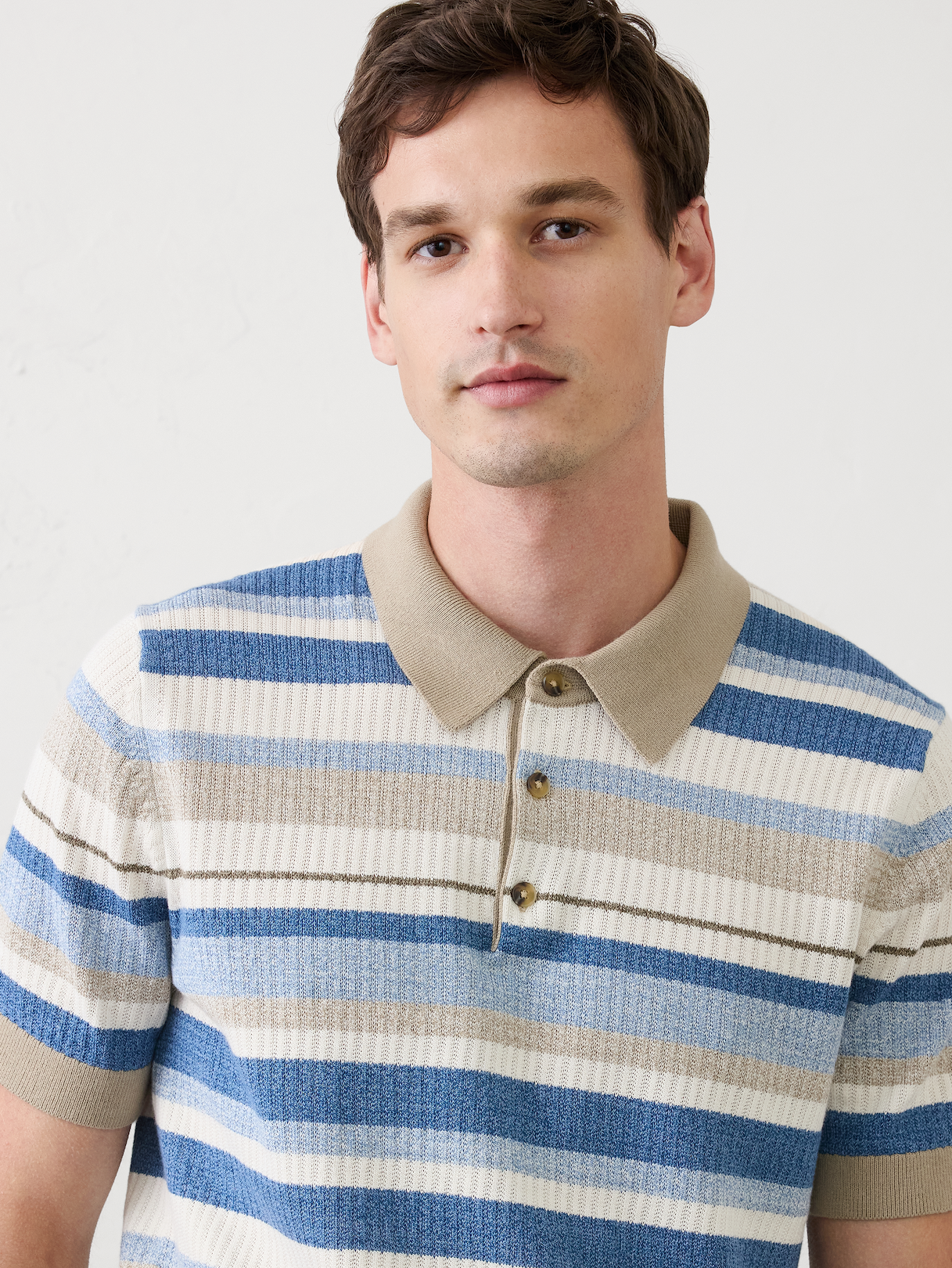 textured striped sweater polo textured striped sweater polo