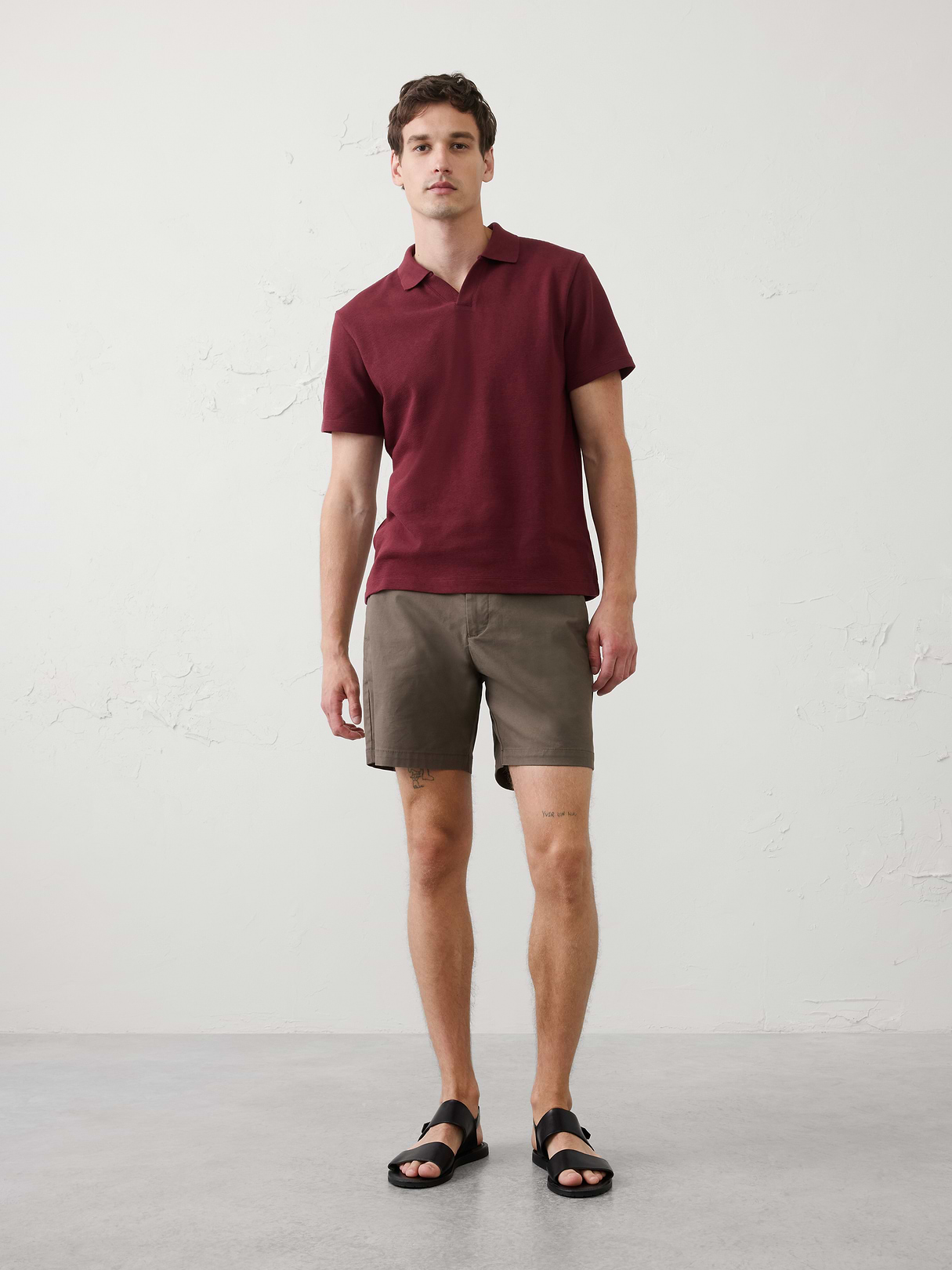 standard fit johnny collar polo standard fit johnny collar polo