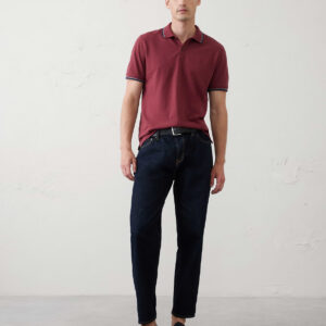slim fit cotton pique polo