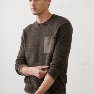 contrast pocket sweater