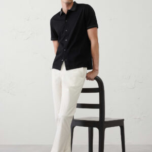 slim fit luxe touch button down polo