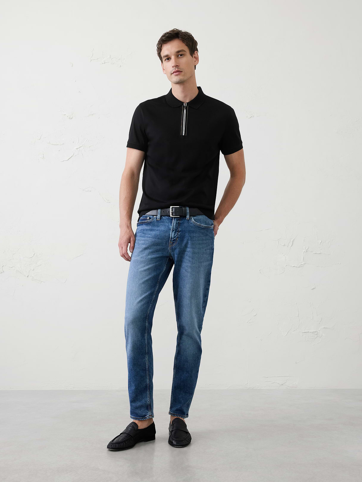 standard fit luxe touch zip polo standard fit luxe touch zip polo