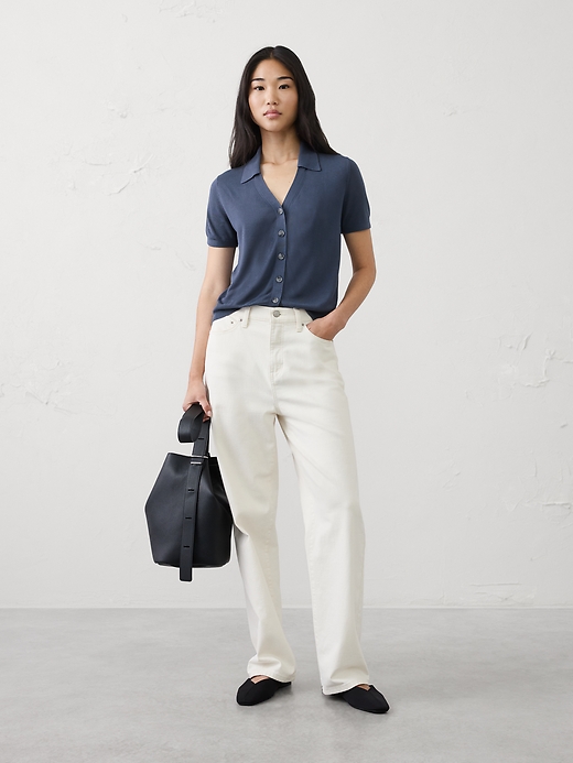 textured sweater polo textured sweater polo