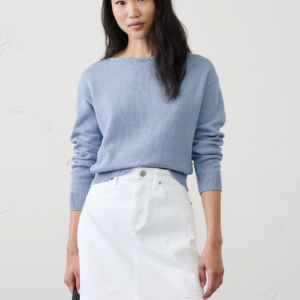 cotton boat neck sweater