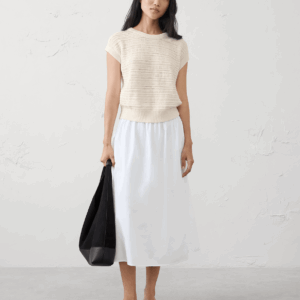 Витрина cotton textured cap sleeve sweater