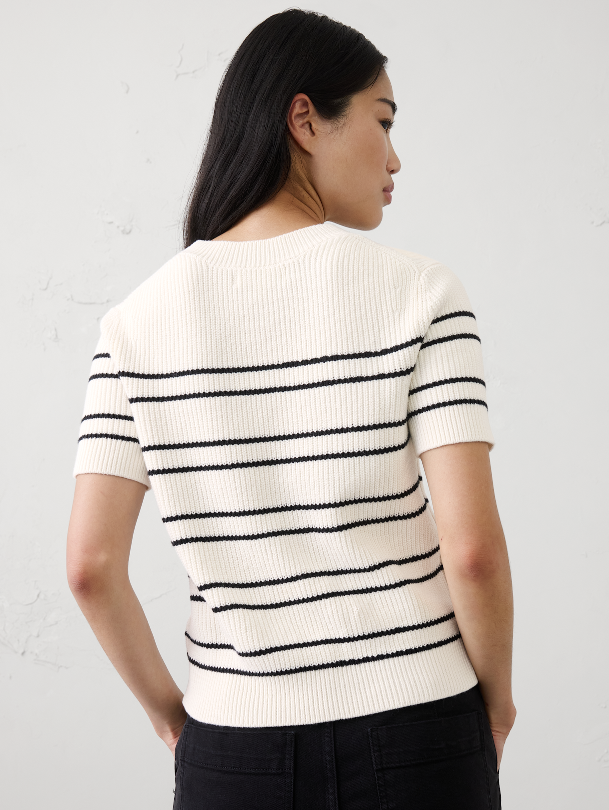 cotton striped ribbed textured sweater cotton striped ribbed textured sweater
