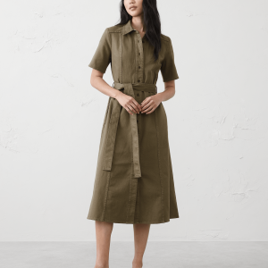 Витрина denim midi shirtdress