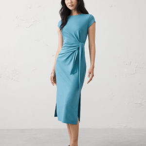 Витрина side tie knit midi dress