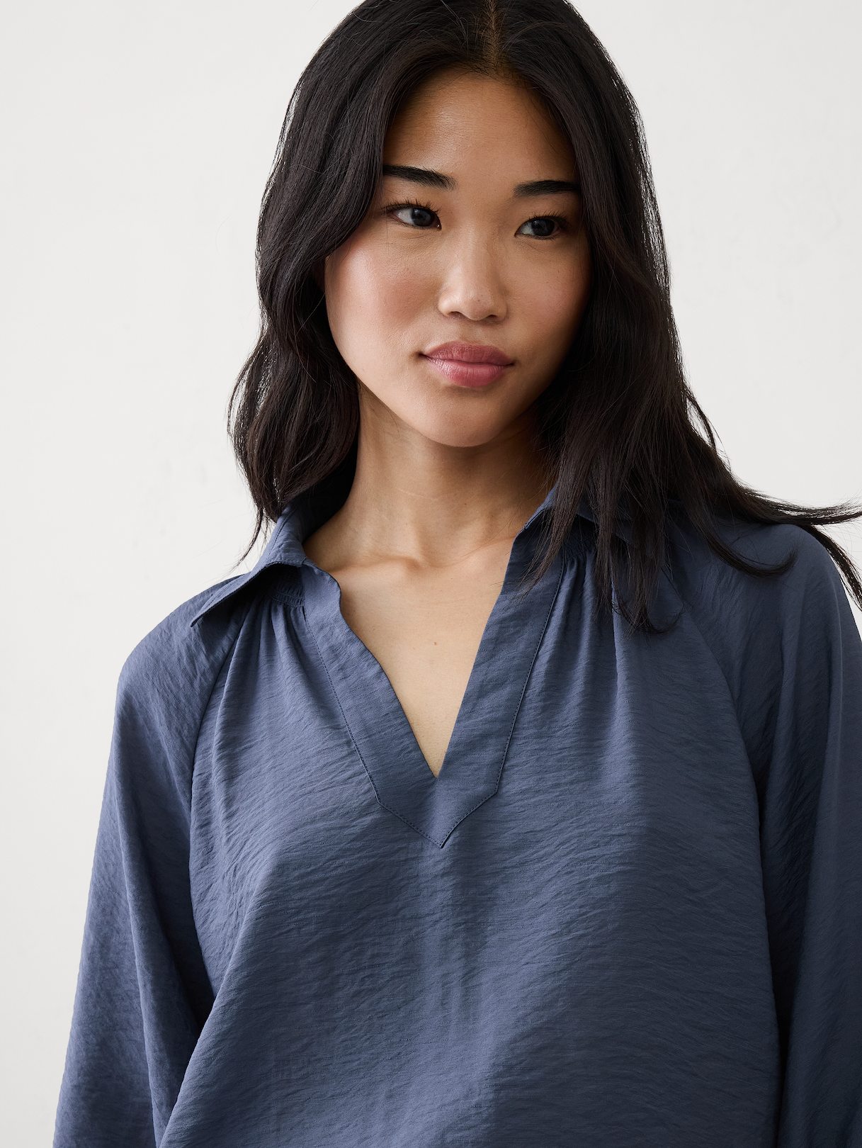 collared gathered top collared gathered top